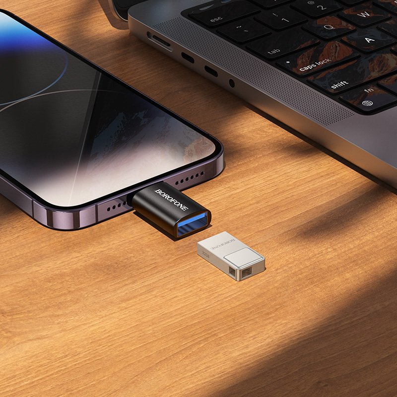 Borofone BV26 Lightning Male to USB A Female USB 2.0 Adapter Converter Borofone BV26 Lightning Male to USB A Female USB 2.0 Adapter Converter